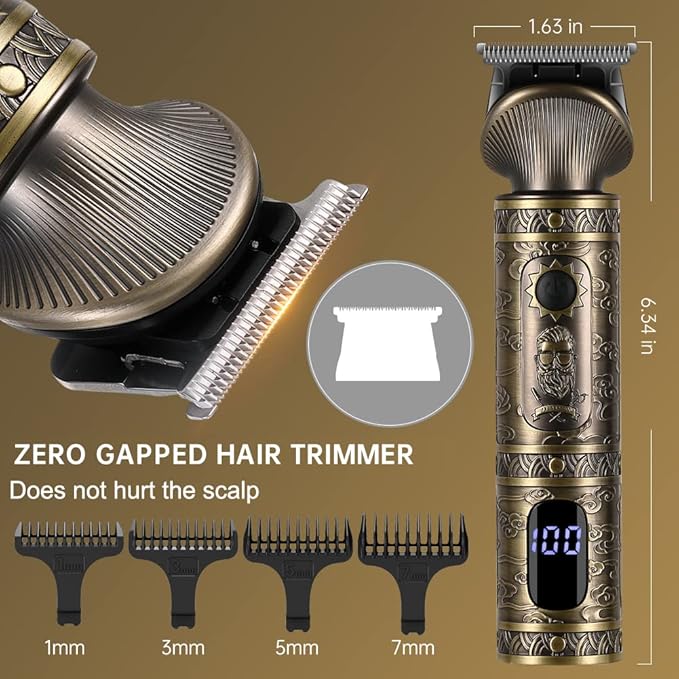 Scttomon Beard Trimmer Kit Professional Hair Clipper Zero Gapped T-Blade - Image 6