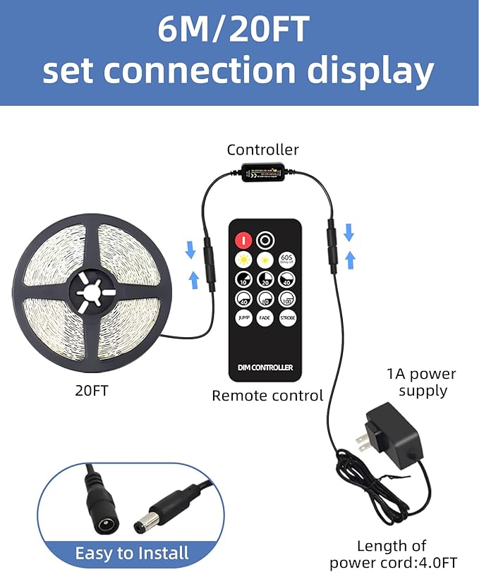 JNGMAIR 20ft LED Strip Lights - Image 7