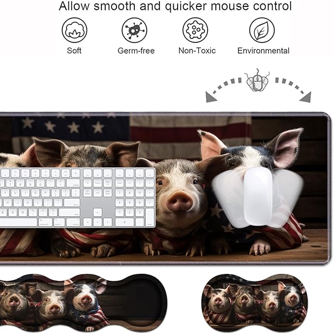 Ergonomic Keyboard Wrist Rest & Mouse Pad Wrist Rest Set, Large XXL Gaming Desk - Image 4