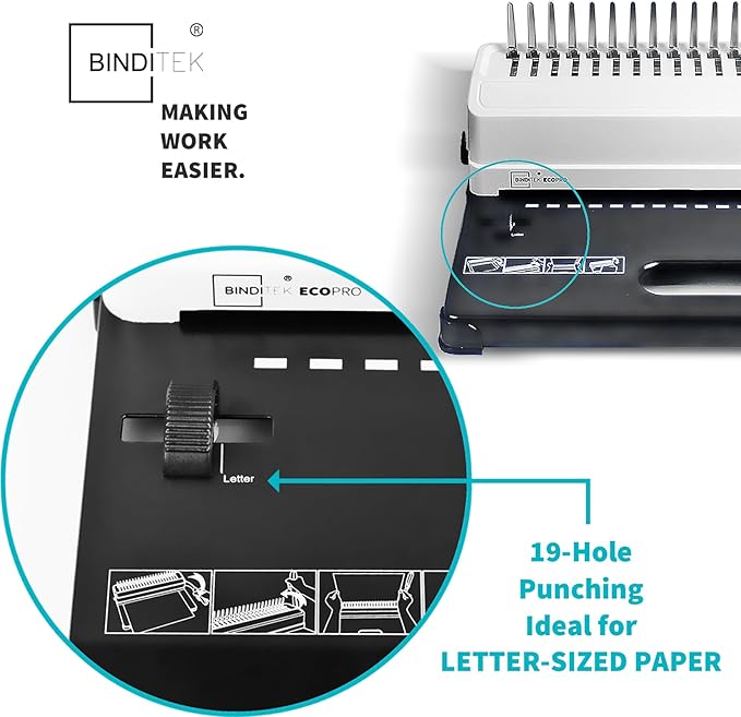 Binditek Binding Machine, 450 Sheets, Comb Binder Machines - Image 4