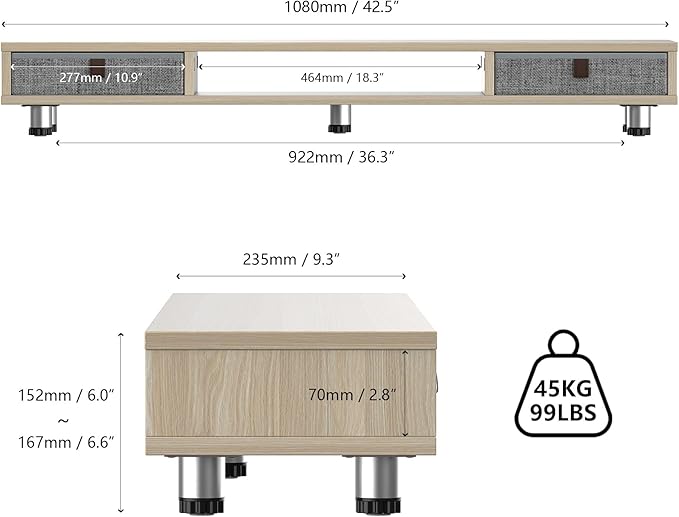 Fenge Monitor Stand, Dual Monitor Stand - Image 3