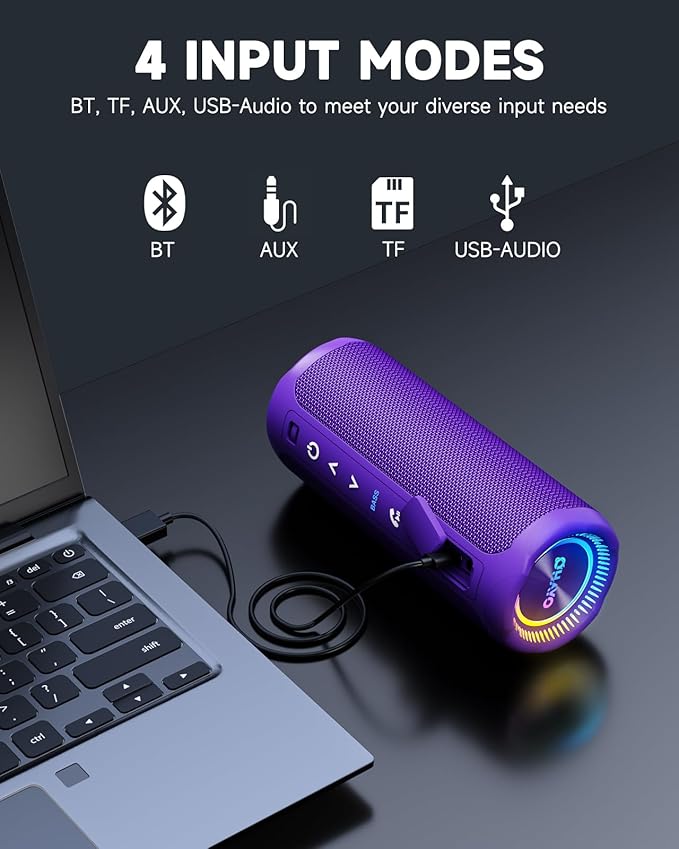 OHAYO Bluetooth Speaker, Portable Wireless, IPX7 Waterproof, Powerful 25W Sound - Image 7