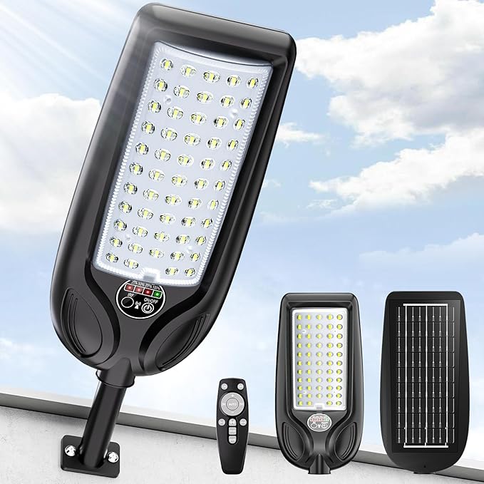 LAMPTEC Solar Street Lights Outdoor Waterproof, 30000LM Dusk to Dawn Solar by LAMPTEC