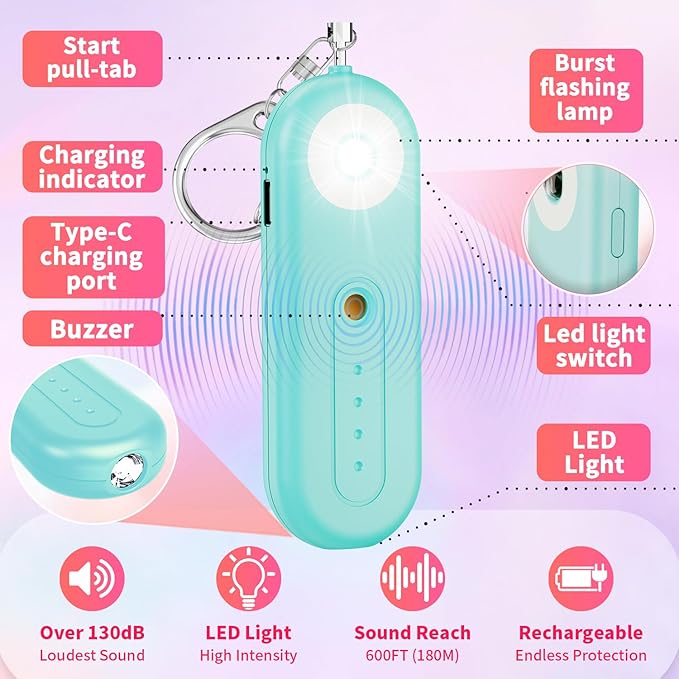 Rechargeable Personal Safety Alarm - Image 3