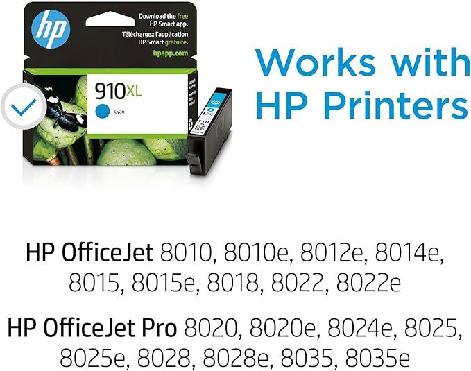 HP 910XL Cyan High-Yield Ink Cartridge | Works - Image 2