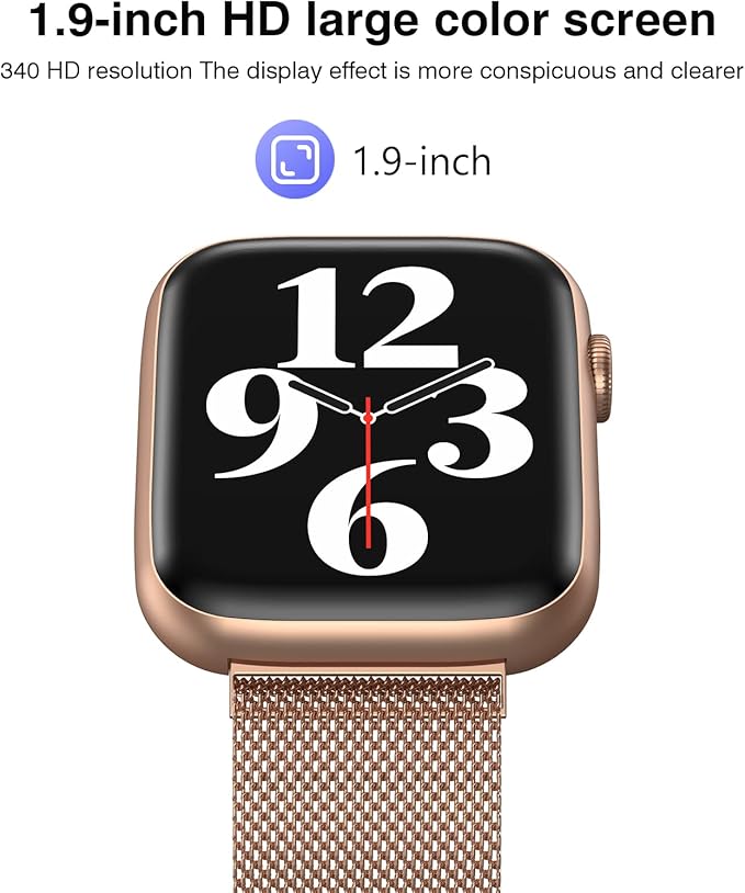 EarlySincere Smart Watches for Women Blood Pressure, 1.9" HD Full Touch Screen - Image 4