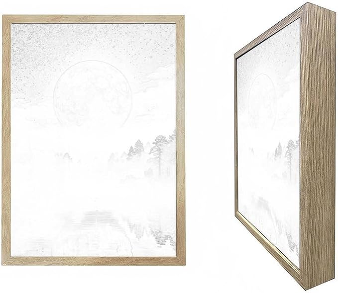 URVIP LED Glowing Photo Frame, 3D Starry-Sky Moon Lake Misty Forest Wall Art - Image 3