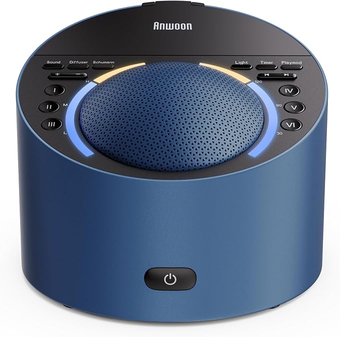 ANWOON Sound Machine & Night Light, Premium Metal Shell by Dedicatedtoyourbettersleep