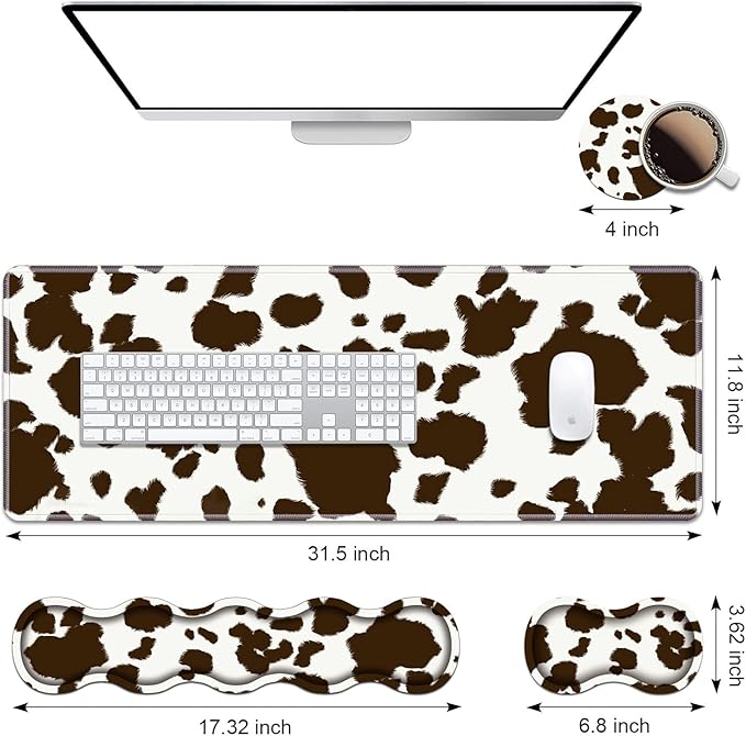 Ergonomic Keyboard Wrist Rest & Mouse Pad Wrist Rest Set, Large XXL Gaming Desk - Image 2