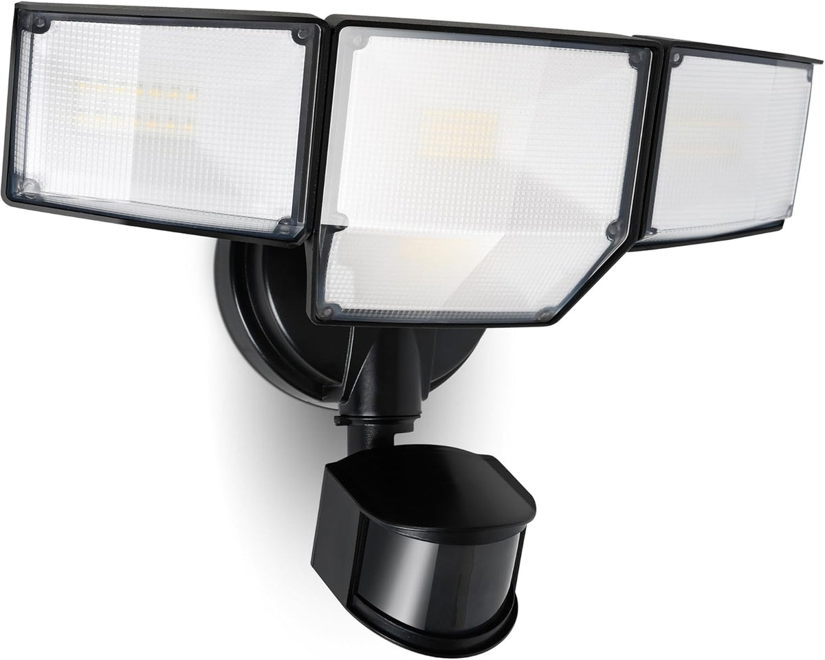 LUTEC 80W 9000LM LED Security Light Hardwire Motion Sensor Outdoor Lights