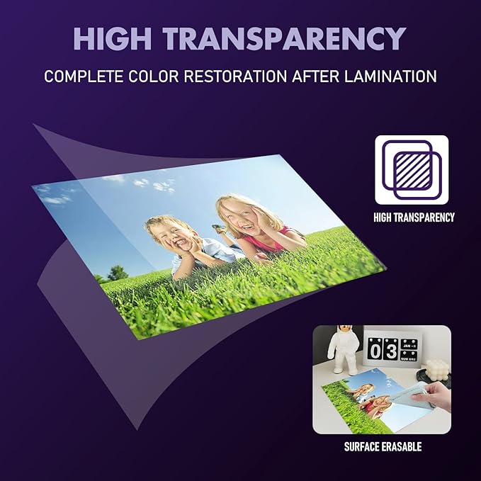 Jiomrzo Laminating Sheets, 100 Pack Laminating Pouches Holds 11 x 17 Inch Sheets - Image 5