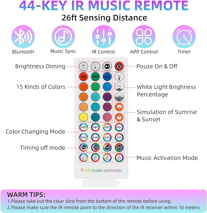 RGBZONE Bluetooth RGB LED Controller, 4-PIN Smart Music LED Strip Lights - Image 2