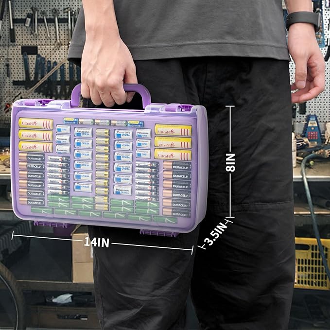 Aptbyte Battery Organizer Storage Holder Box Case - Image 9