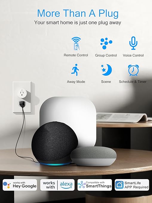 EIGHTREE Smart Plug 2025 Upgrade to 15A, Voice Control, Remote Control Outlet - Image 4