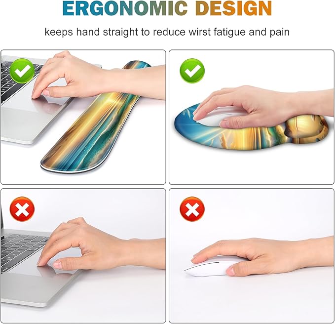 Gaming Mouse Pad, Large Desk Mat, Cute Desk Pad Protector, 4in1 XXL Mousepad + - Image 4