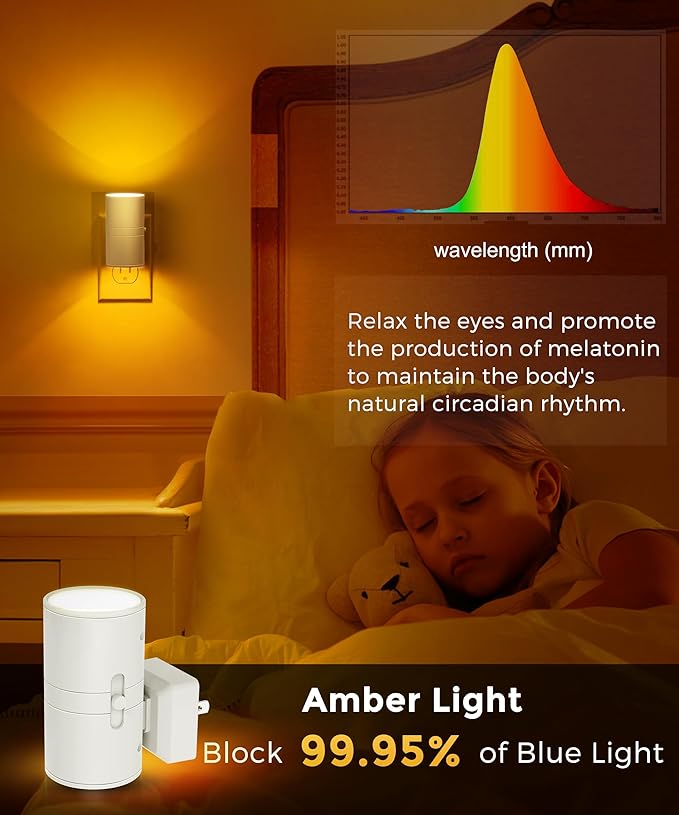 L LOHAS LED Night Light, Amber Nightlight, Dimmable Night Light 100LM, Light - Image 4