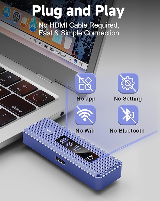 Visoud  - Wireless HDMI Transmitter & Receiver, 360FT/110M - Image 2