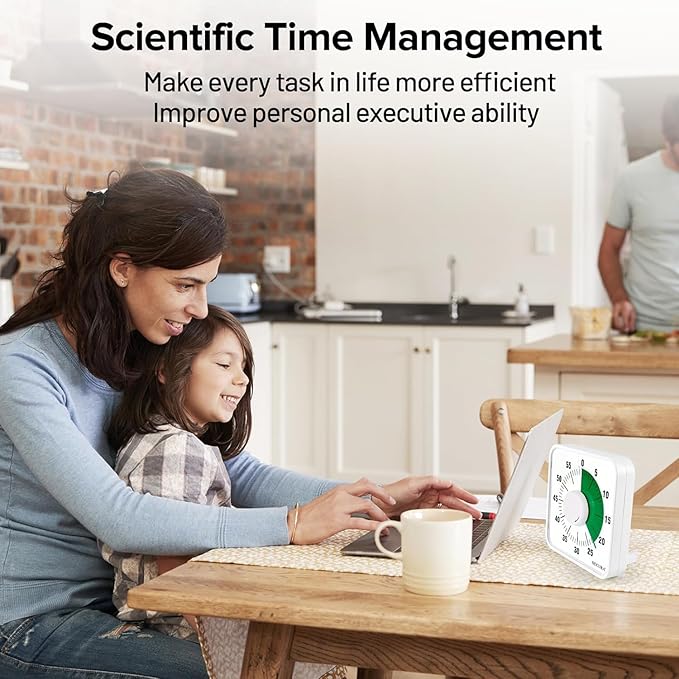 Secura 7.5 Inch Visual Timer, 60 Minute Oversize Visual Countdown Timer - Image 5