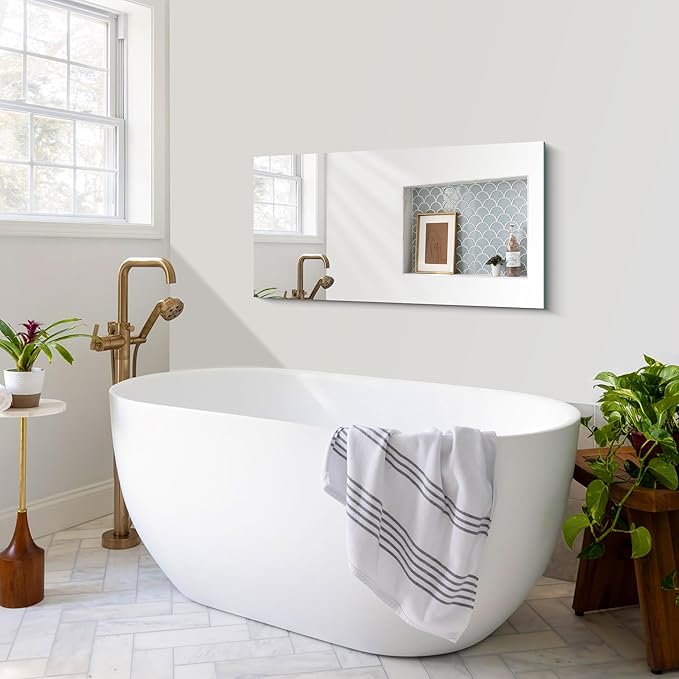 CILIBER Frameless Mirror, 20x40 Inch Bathroom Mirrors - Image 7