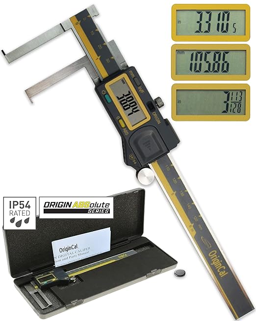 iGAGING Absolute Origin 0-6" Internal Slot Digital Caliper, IP54 Stainless Steel by iGaging