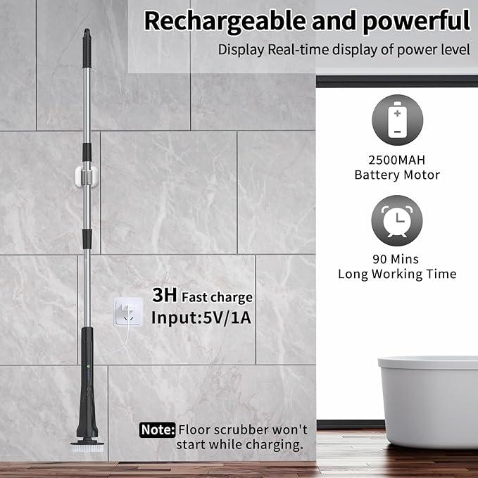 Electric Spin Scrubber, Hillyfe Bathroom Scrubber Electric - Image 6