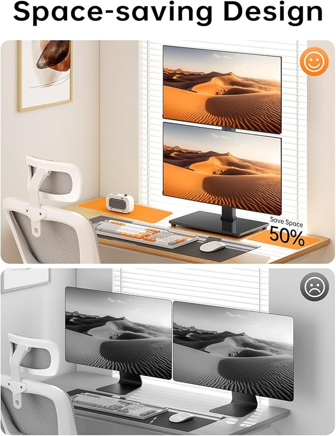 Dual Monitor Stand, FreeStanding Desk Stand - Image 7