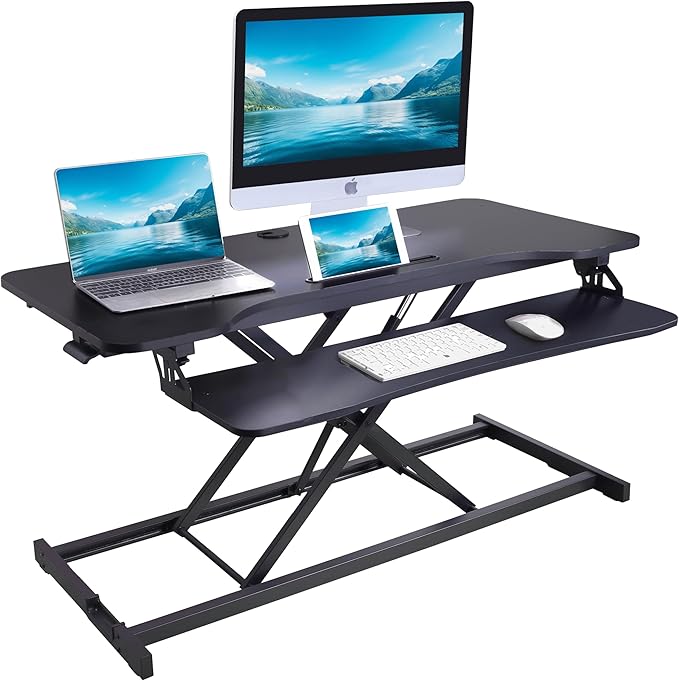 Rocelco 43" Height Adjustable Standing Desk Converter by Rocelco
