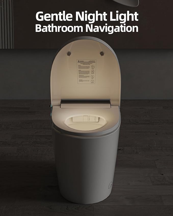 Luoware Smart Toilet Lite without Bidet, One Piece Elongated Modern Toilet - Image 7