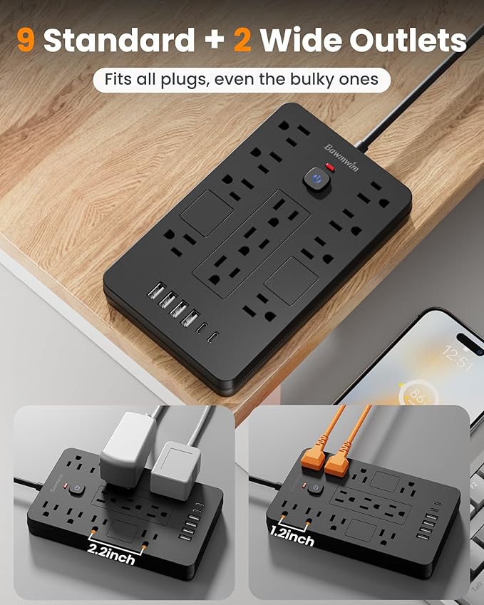 Bawmwim Surge Protector Power Strip - Image 4