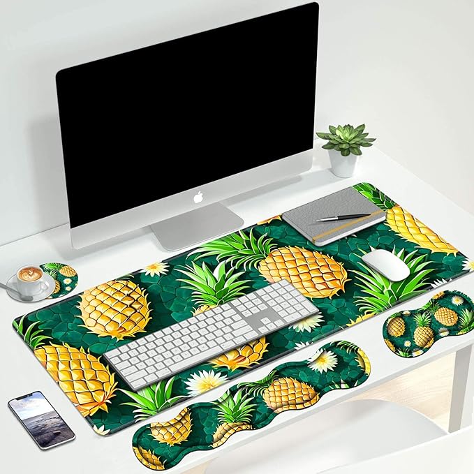 4 in 1 Ergonomic Keyboard Wrist Rest & Mouse Pad Wrist Rest Set, Large XXL - Image 7