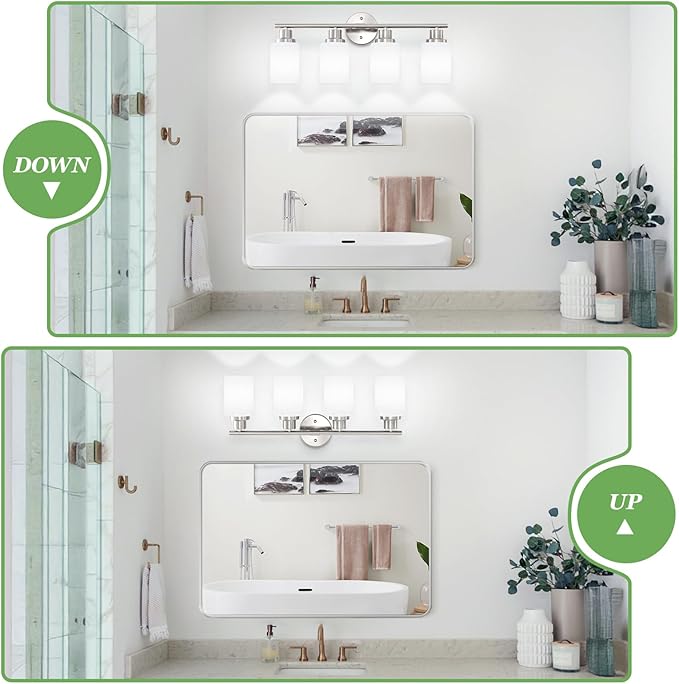 Guliaofo 4-Light Brushed Nickel Vanity Lights - Image 5