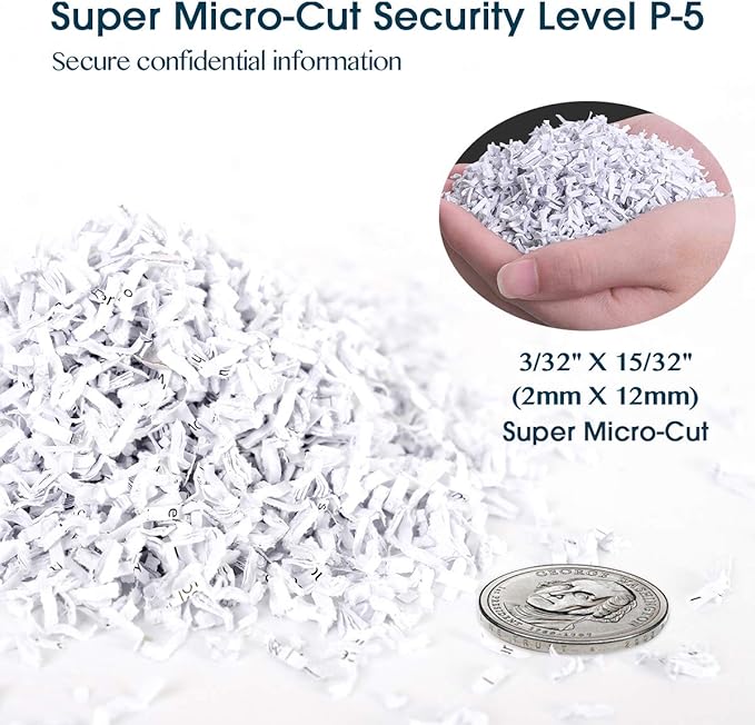 WOLVERINE 10-Sheet Super Micro Cut High Security Level P-5 Heavy Duty - Image 5