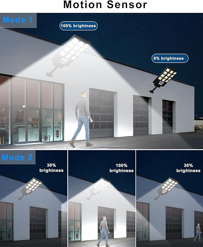 JAYNLT Solar Lights for Outside, 5 Lighting Modes Solar Flood Security Light - Image 3