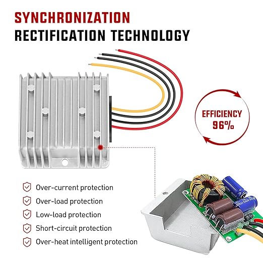 Nilight 24V to 12V Voltage Converter 240W 20A Regulator Step Down to 12VDC - Image 5