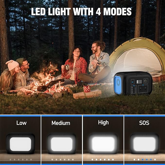 Portable Power Station 600W Power Bank 296Wh Solar Generator Lithium Battery - Image 7