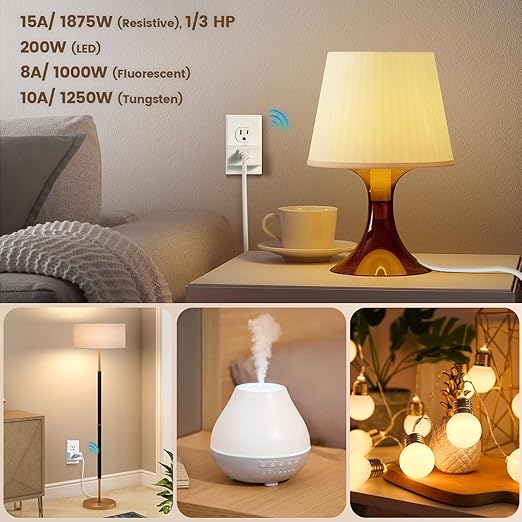 SURAIELEC Wireless Light Switch, Remote Control Outlet, Decorator Rocker Wall - Image 3