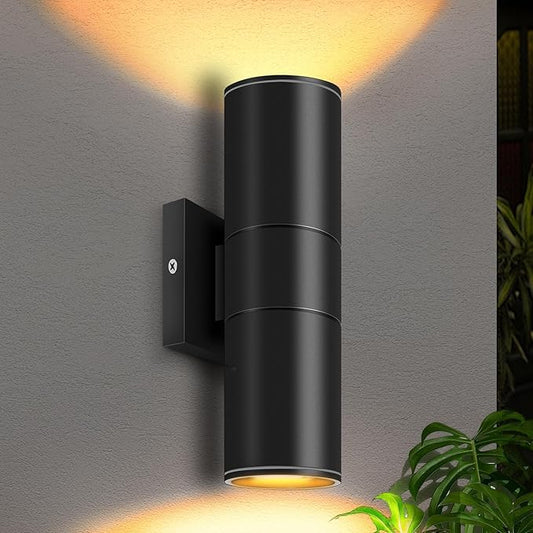 RIDALUX Outdoor Wall Light Fixtures Waterproof: Exterior Cylinder Fixtures Wall by RIDALUX