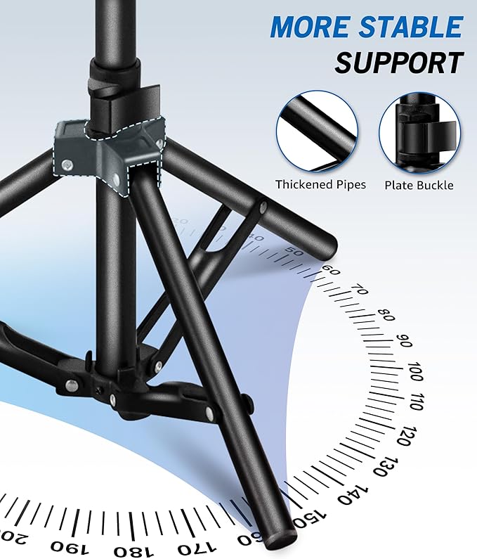 Lusweimi Projector Stand Tripod, 56 Inch Height Adjustable Laptop Stand - Image 6