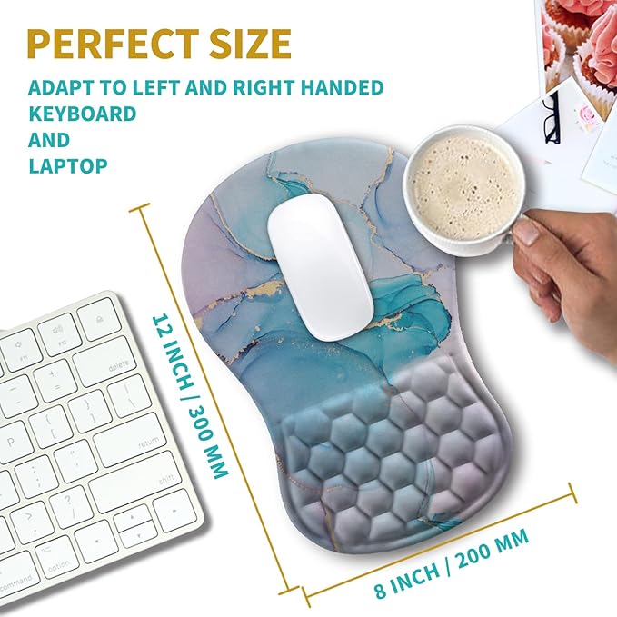 Hokafenle Ergonomic Mouse Pad Wrist Support, Wrist Rest Mousepad - Image 3