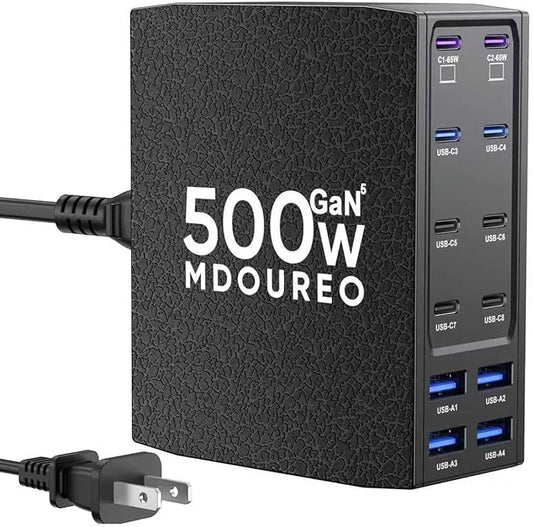 500W USB C Charger Block, 12-Port USB C Charging Station by Unknown