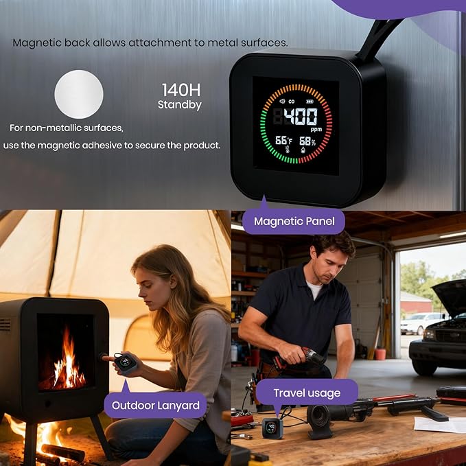NEXUS SENSUS 3-in-1 Portable Carbon Monoxide Detector - Image 5