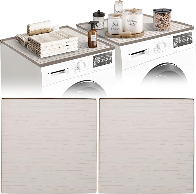 2 PC Washer and Dryer Top Cover Protectors 25" x 25", Laundry Machine Dust by Unknown