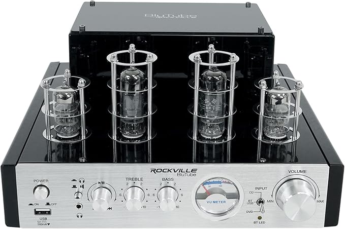 Rockville BluTube 70W Tube Amplifier Stereo Receiver, Compact Design, Warm Sound - Image 2