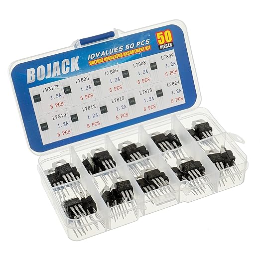 BOJACK 10 Values 50 Pcs LM317 L7805 L7806 L7808 L7809 L7810 L7812 L7815 L7818 - Image 2