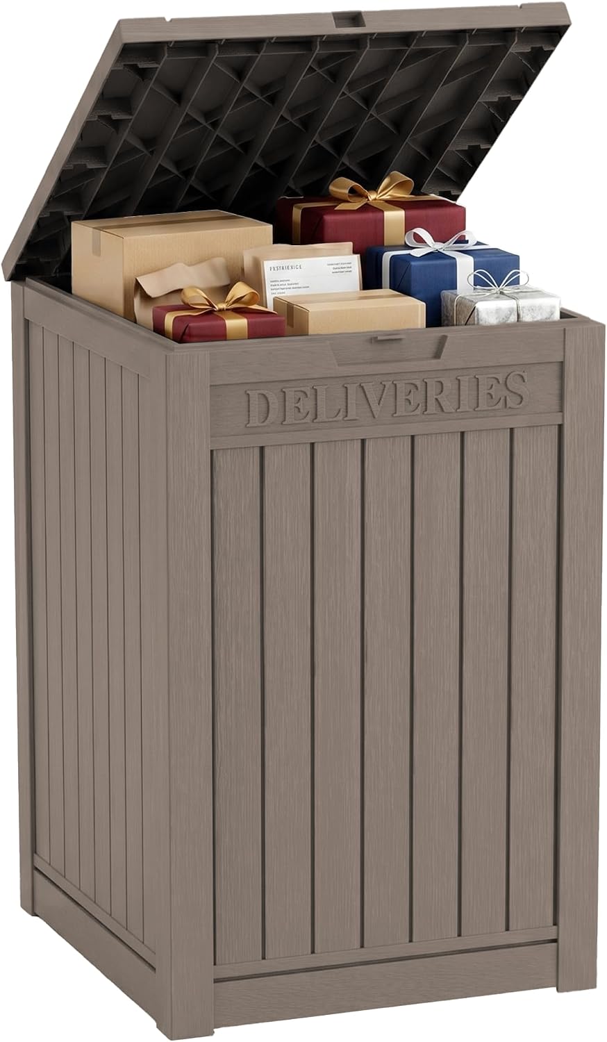 outdoor storage box, 90 gallon waterproof package delivery, main product view