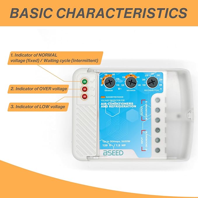 BSEED Surge Protector Outlet for Refrigerator, Wiring Heavy Duty Power Surge - Image 3