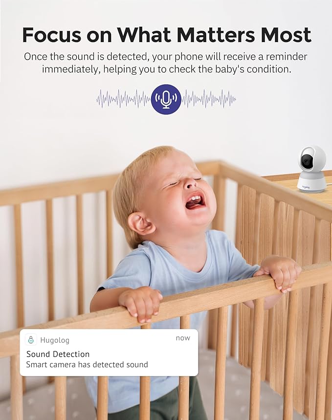 Hugolog 3K 5MP Indoor Pan/Tilt Security Camera - Image 3