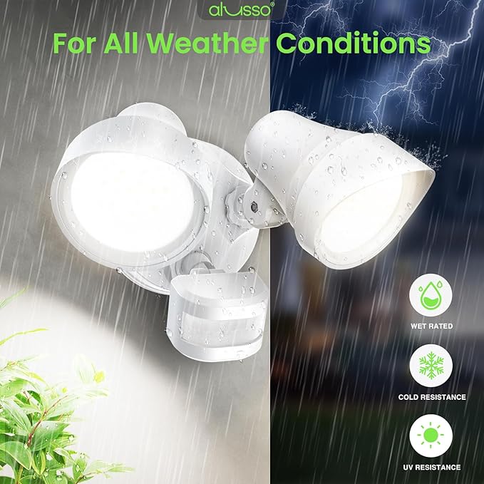 ALUSSO Motion Sensor Outdoor Lights, 30W 3500LM Flood Lights Outdoor, 3 Modes - Image 9