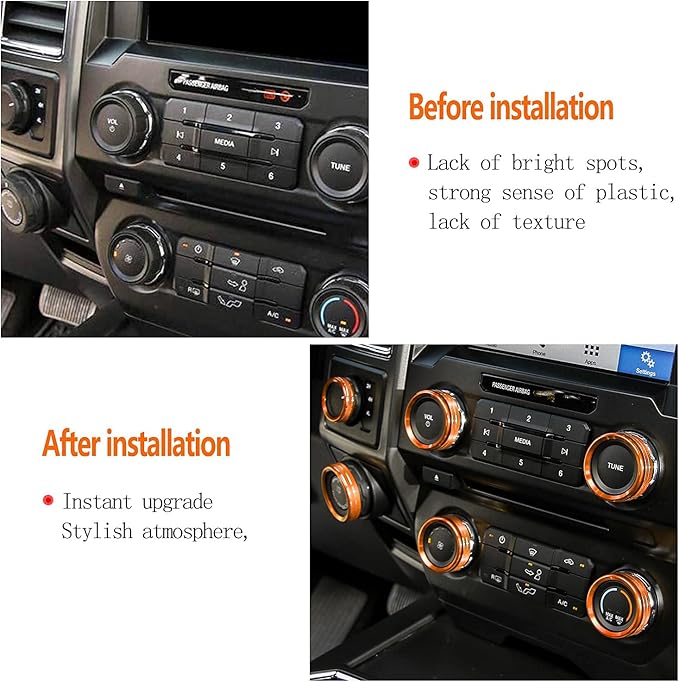 Knob Cover for F150 AC Climate Control Switch/Trailer/4WD/VOL/Tune Button - Image 4