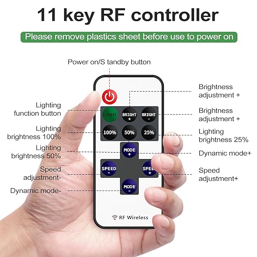 Taoellen 11 Key RF Mini Wireless Remote Controller - Image 2